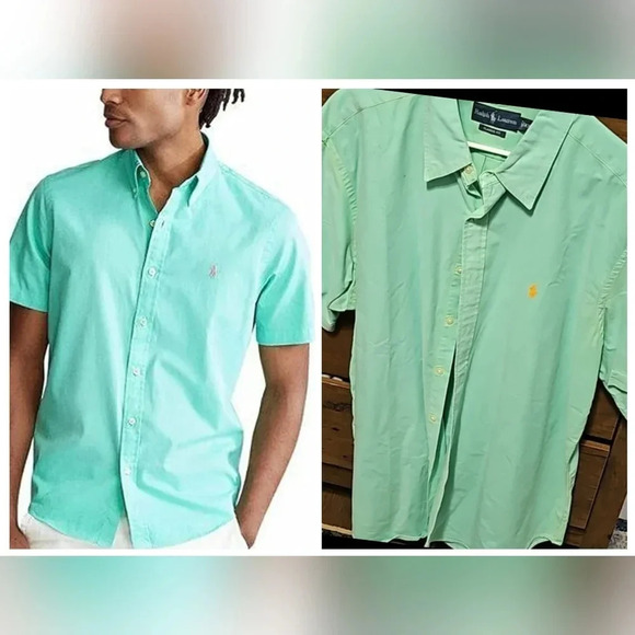 Ralph Lauren Green button down shirt - Picture 1 of 3